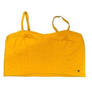 Denim & Supply Cropped Bustier Tank Top